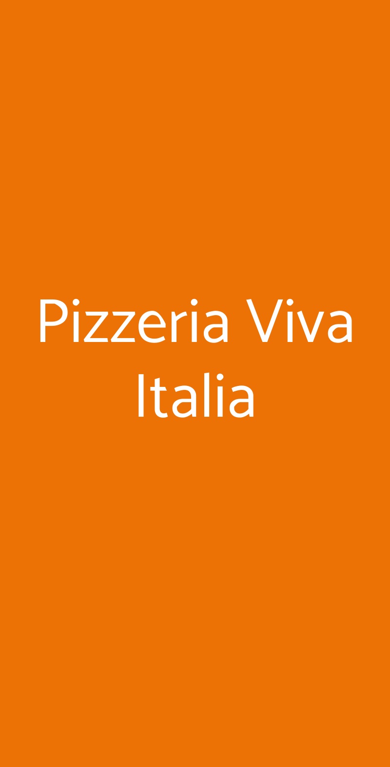 Pizzeria Viva Italia Milano menù 1 pagina
