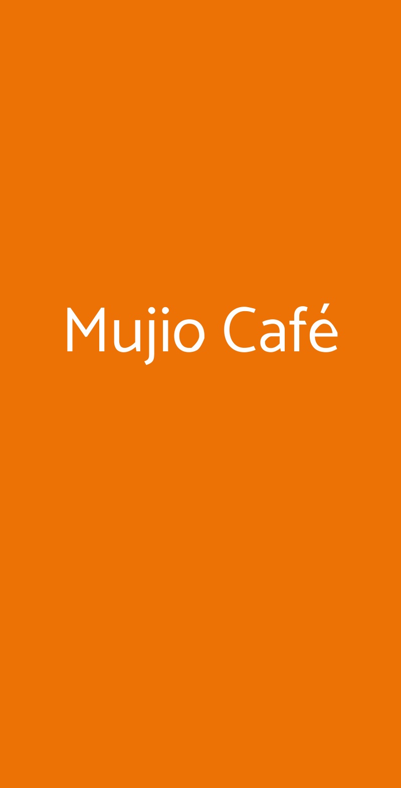 Mujio Café Milano menù 1 pagina