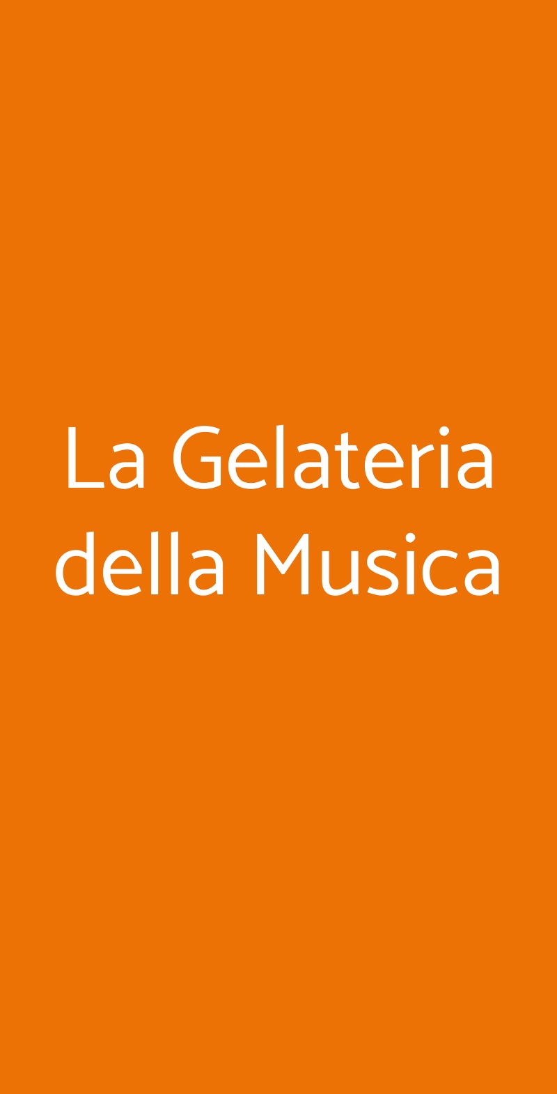 La Gelateria della Musica Milano menù 1 pagina
