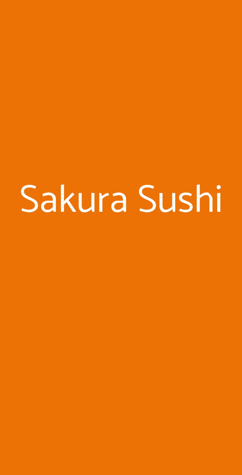 Sakura Sushi Milano menù 1 pagina