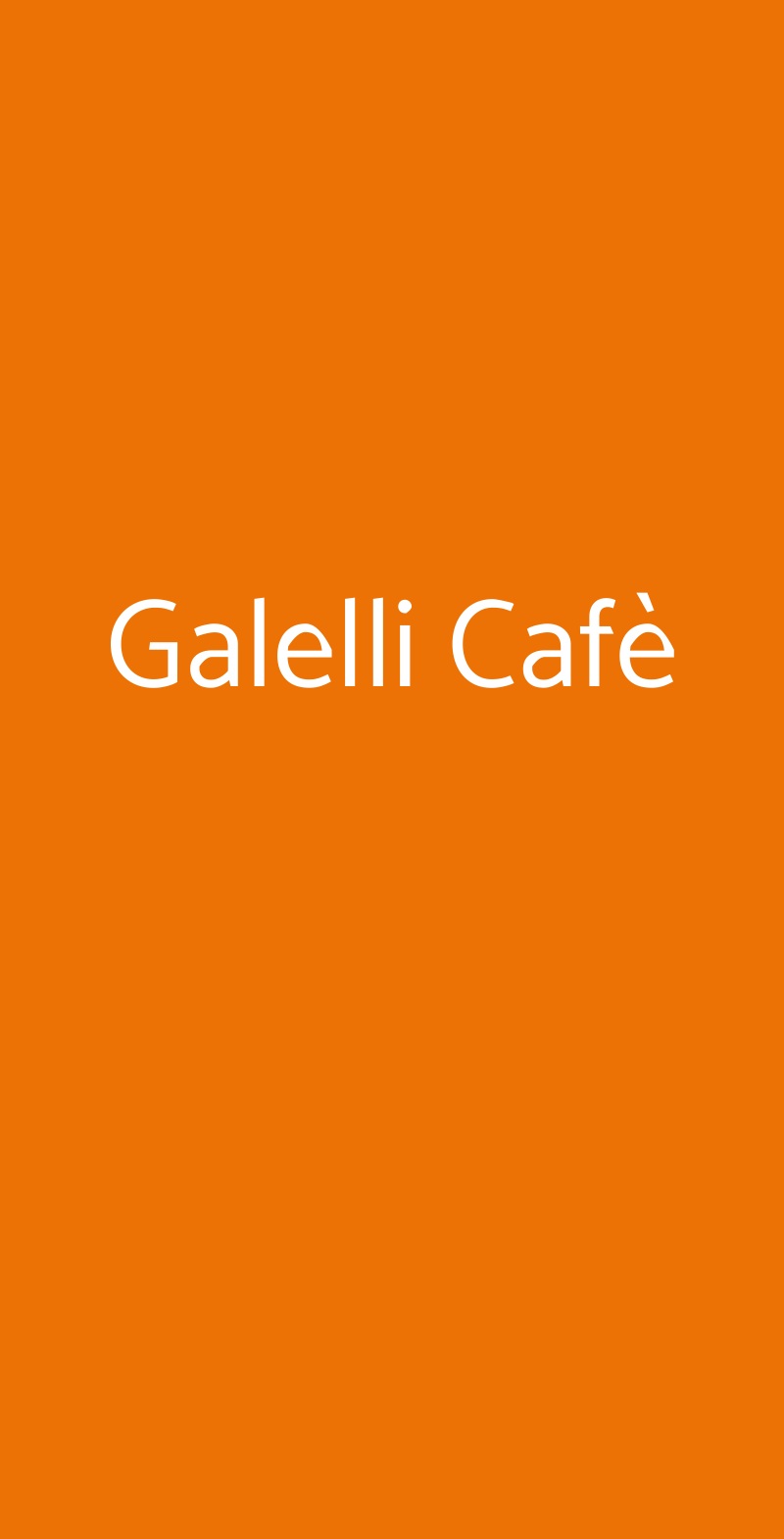 Galelli Cafè Verdellino menù 1 pagina