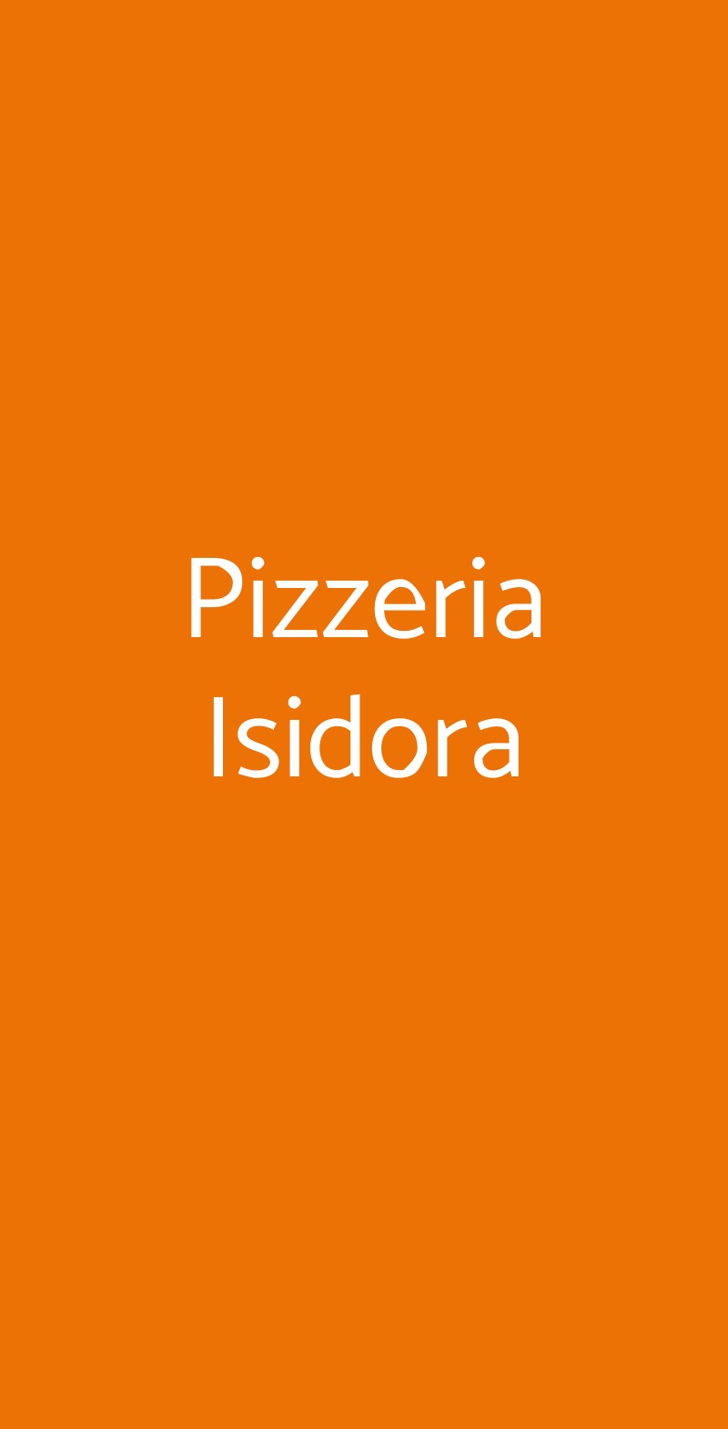 Pizzeria Isidora Bergamo menù 1 pagina