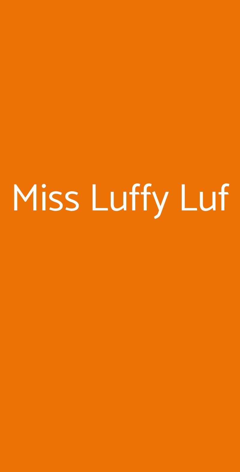 Miss Luffy Luf Milano menù 1 pagina