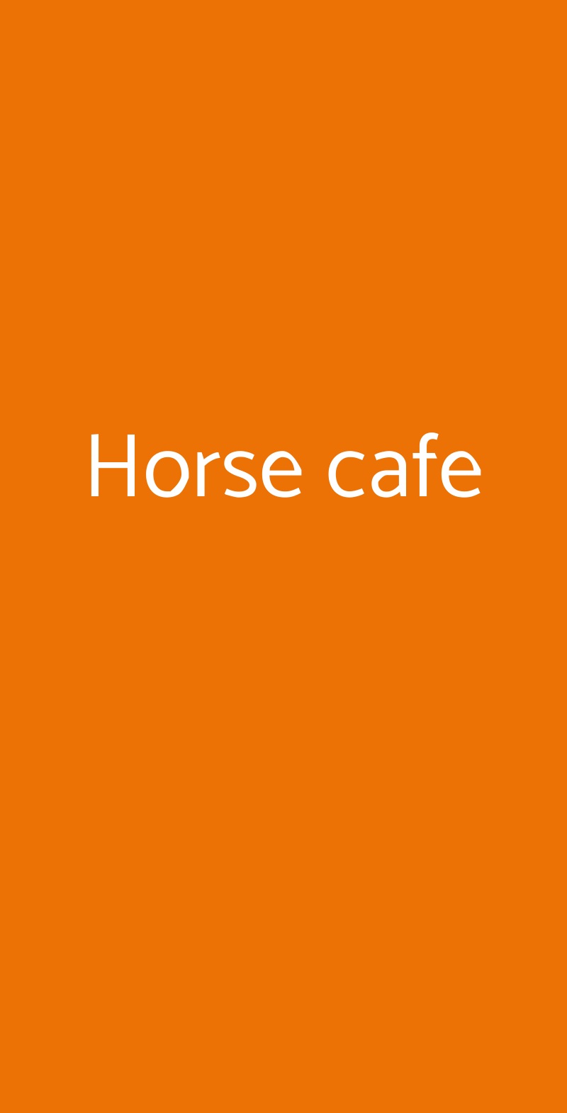 Horse cafe Milano menù 1 pagina