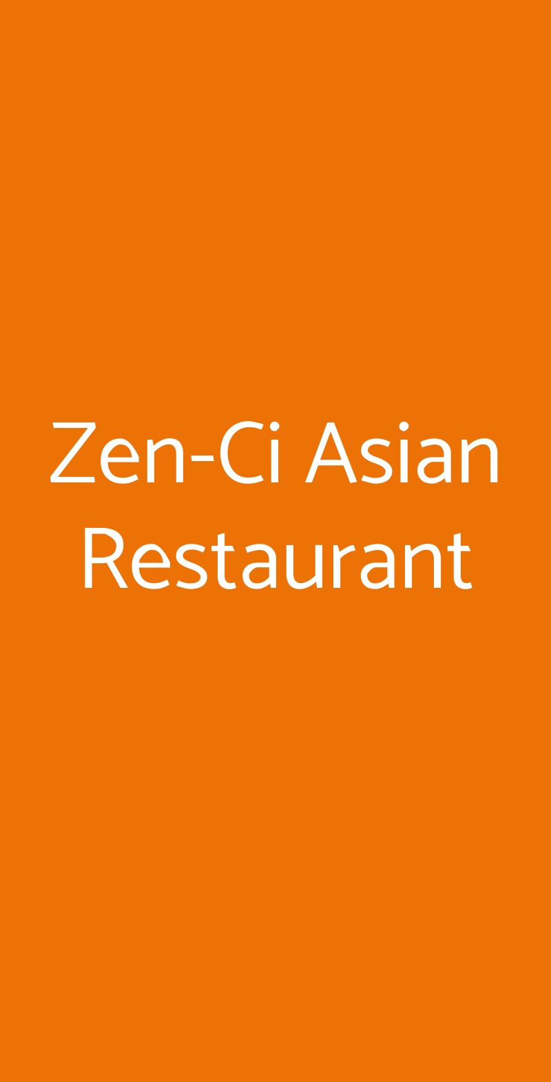 Zen-Ci Asian Restaurant Milano menù 1 pagina