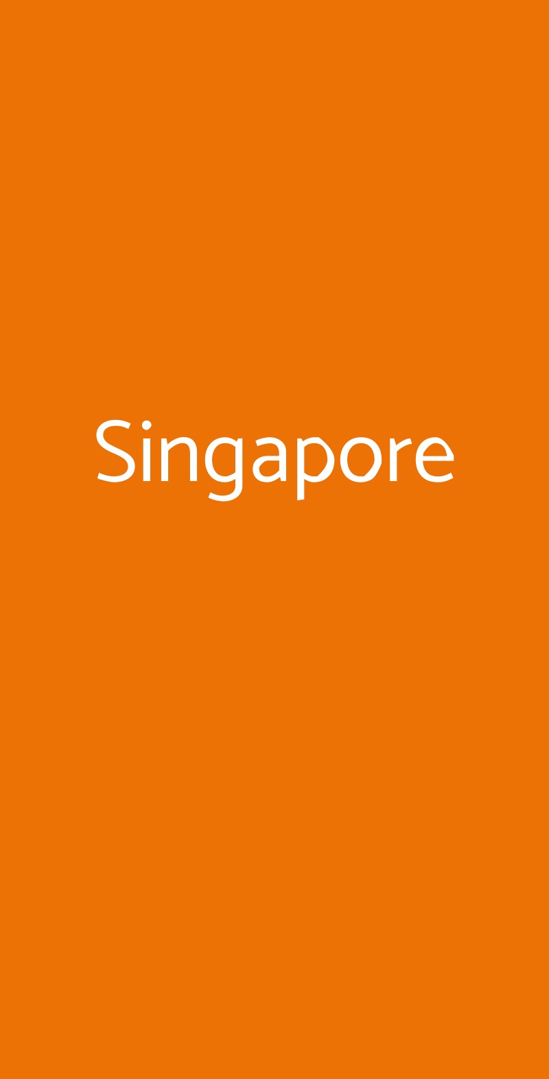 Singapore Milano menù 1 pagina