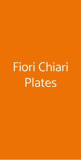 Fiori Chiari Plates, Milano