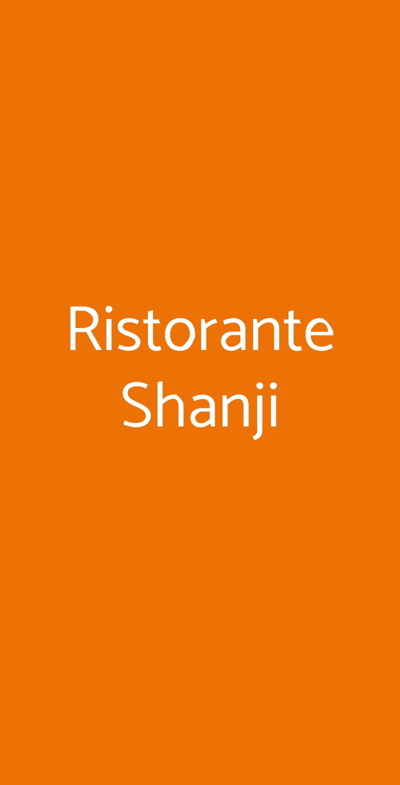 Ristorante Shanji Milano menù 1 pagina