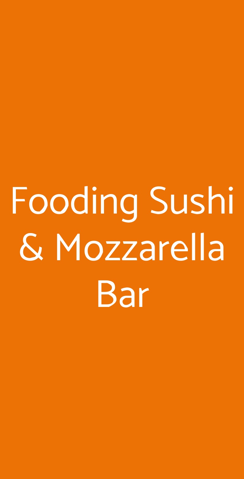 Fooding Sushi & Mozzarella Bar Peschiera Borromeo menù 1 pagina