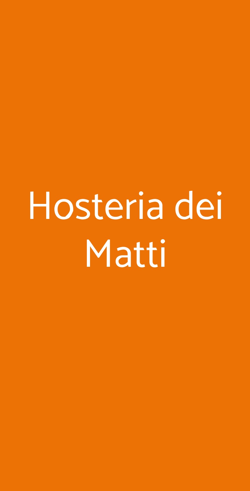 Hosteria dei Matti Arosio menù 1 pagina