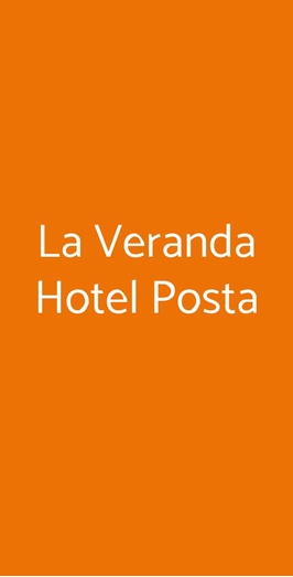 La Veranda Hotel Posta, Moltrasio