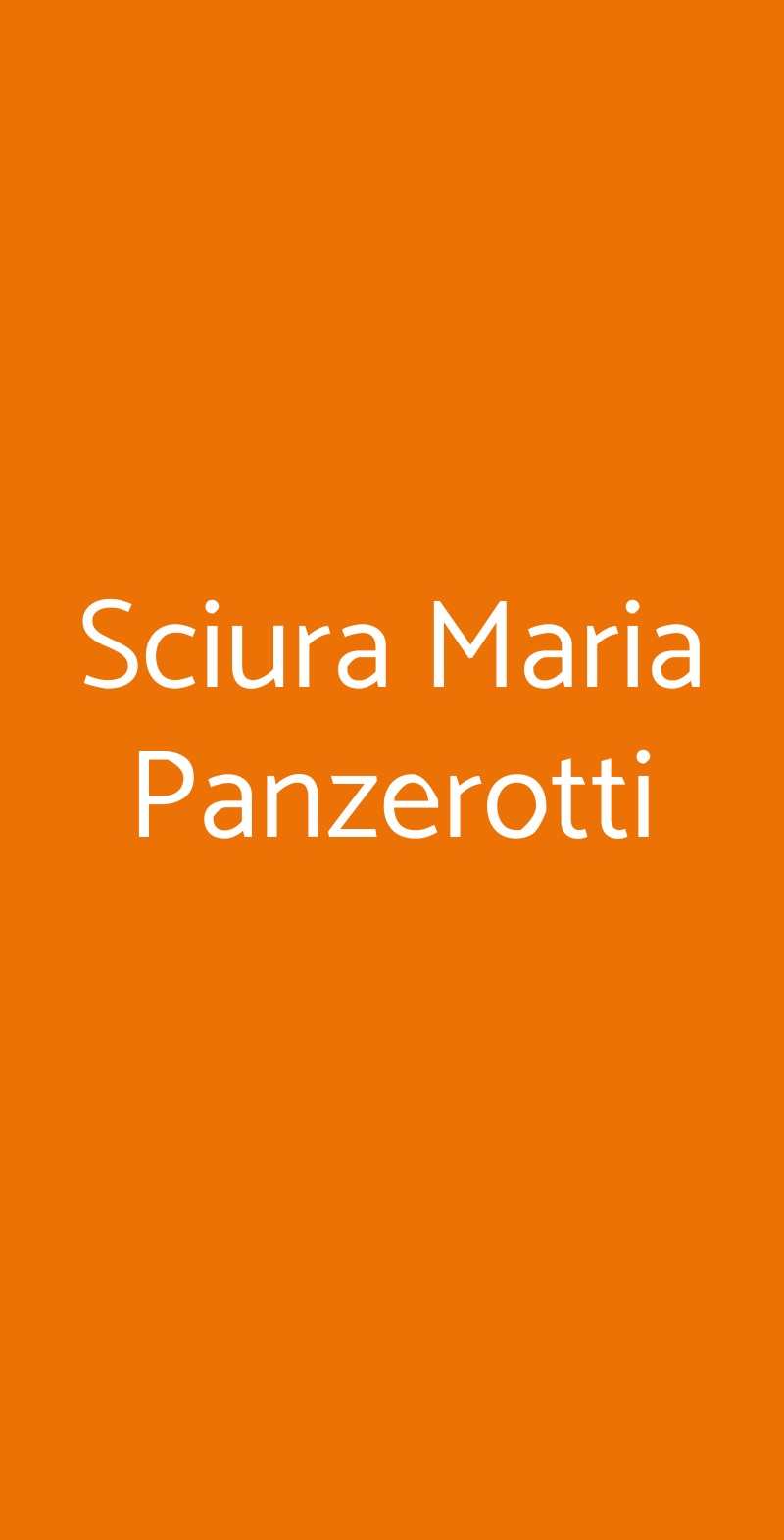 Sciura Maria Panzerotti  Milano menù 1 pagina