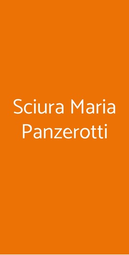 Sciura Maria Panzerotti , Milano