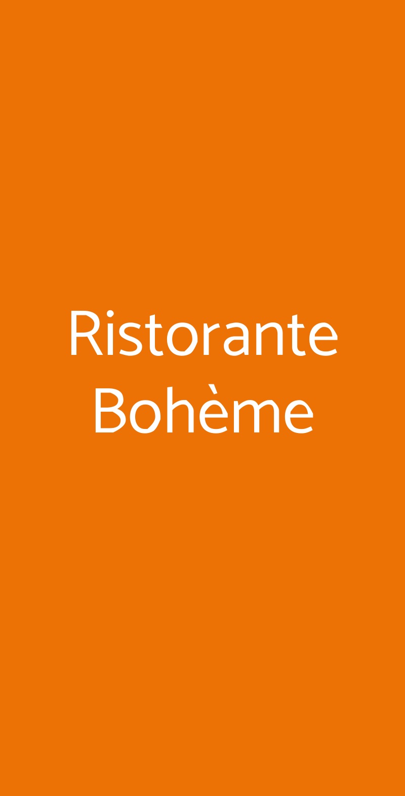 Ristorante Bohème Bollate menù 1 pagina