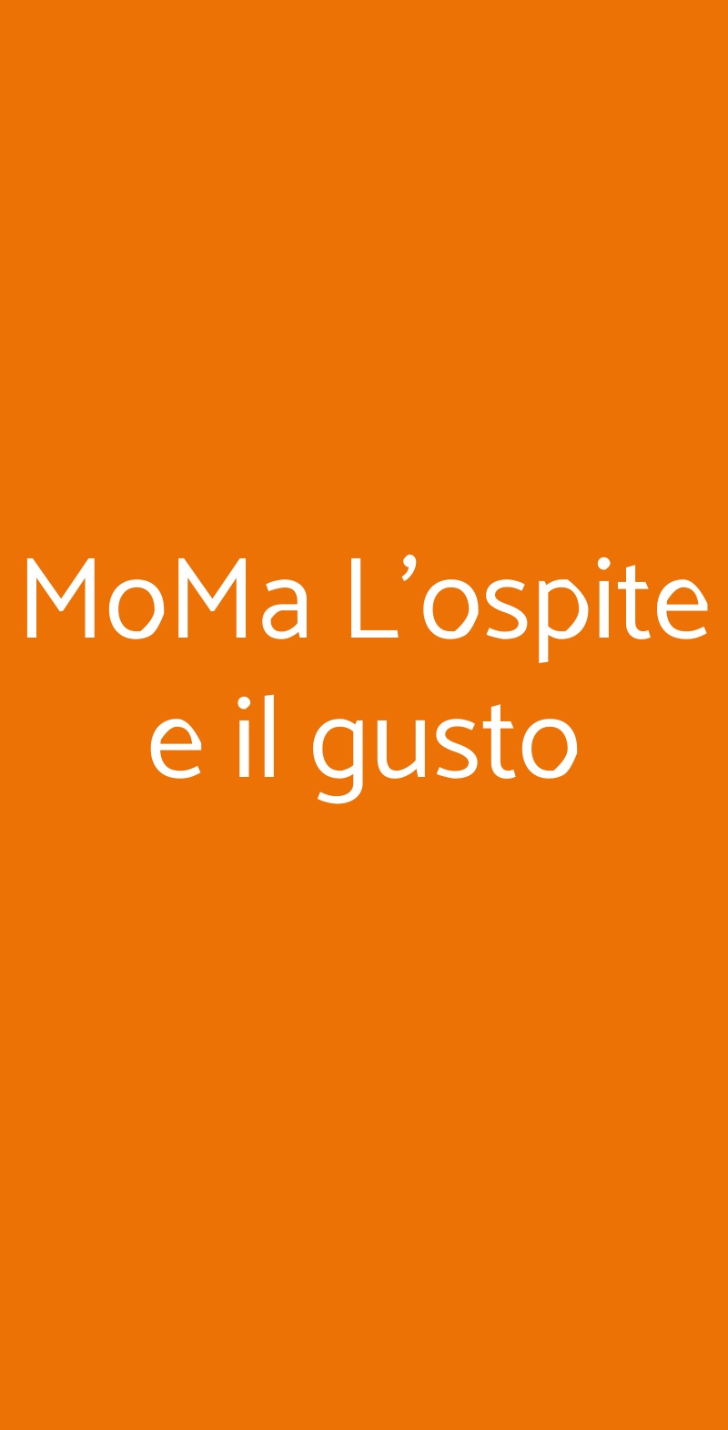 MoMa L'ospite e il gusto Sesto Calende menù 1 pagina