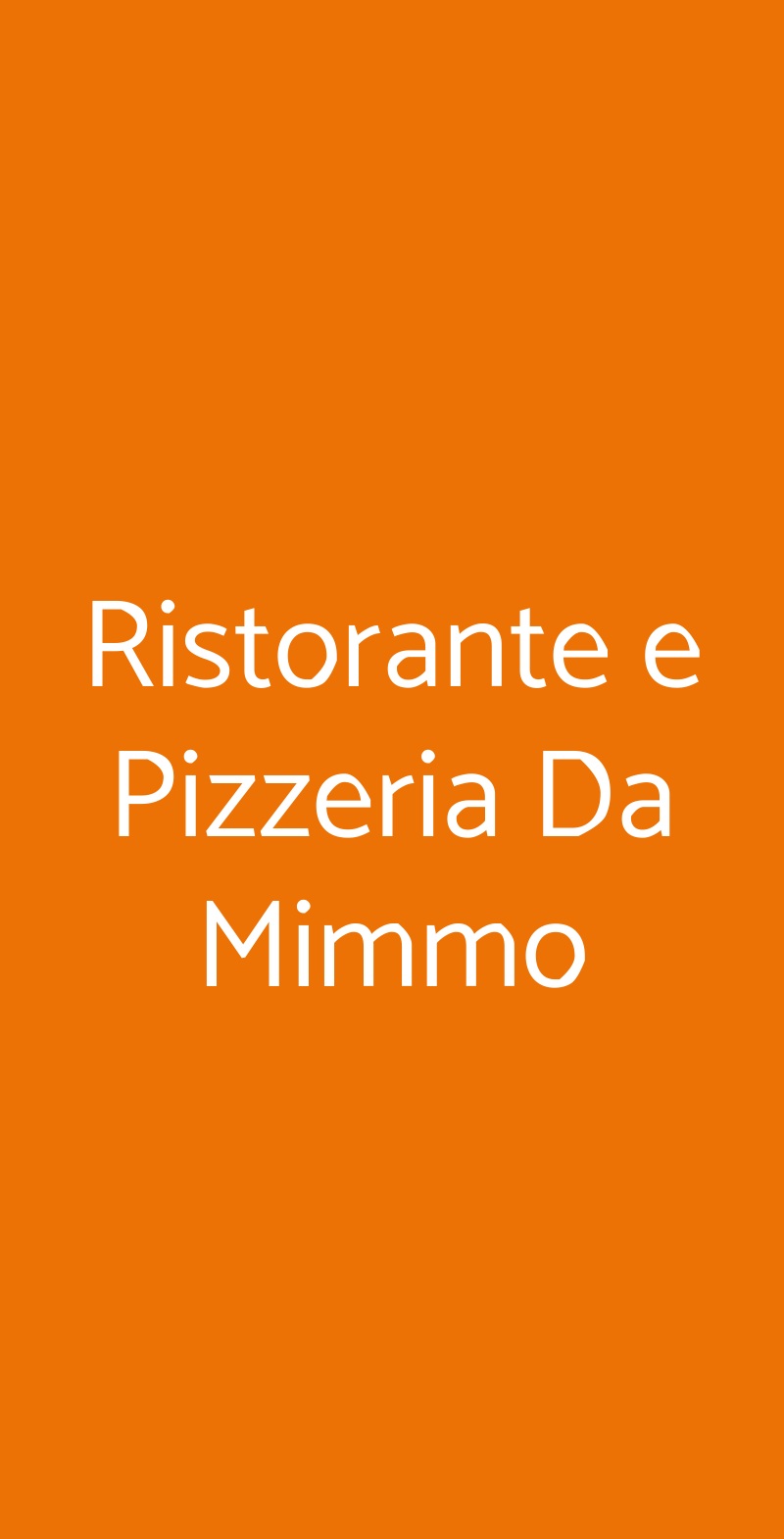 Ristorante e Pizzeria Da Mimmo Milano menù 1 pagina