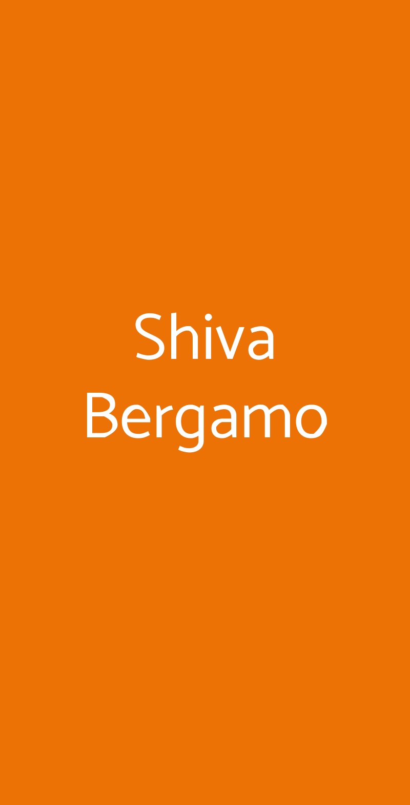 Shiva Bergamo Bergamo menù 1 pagina