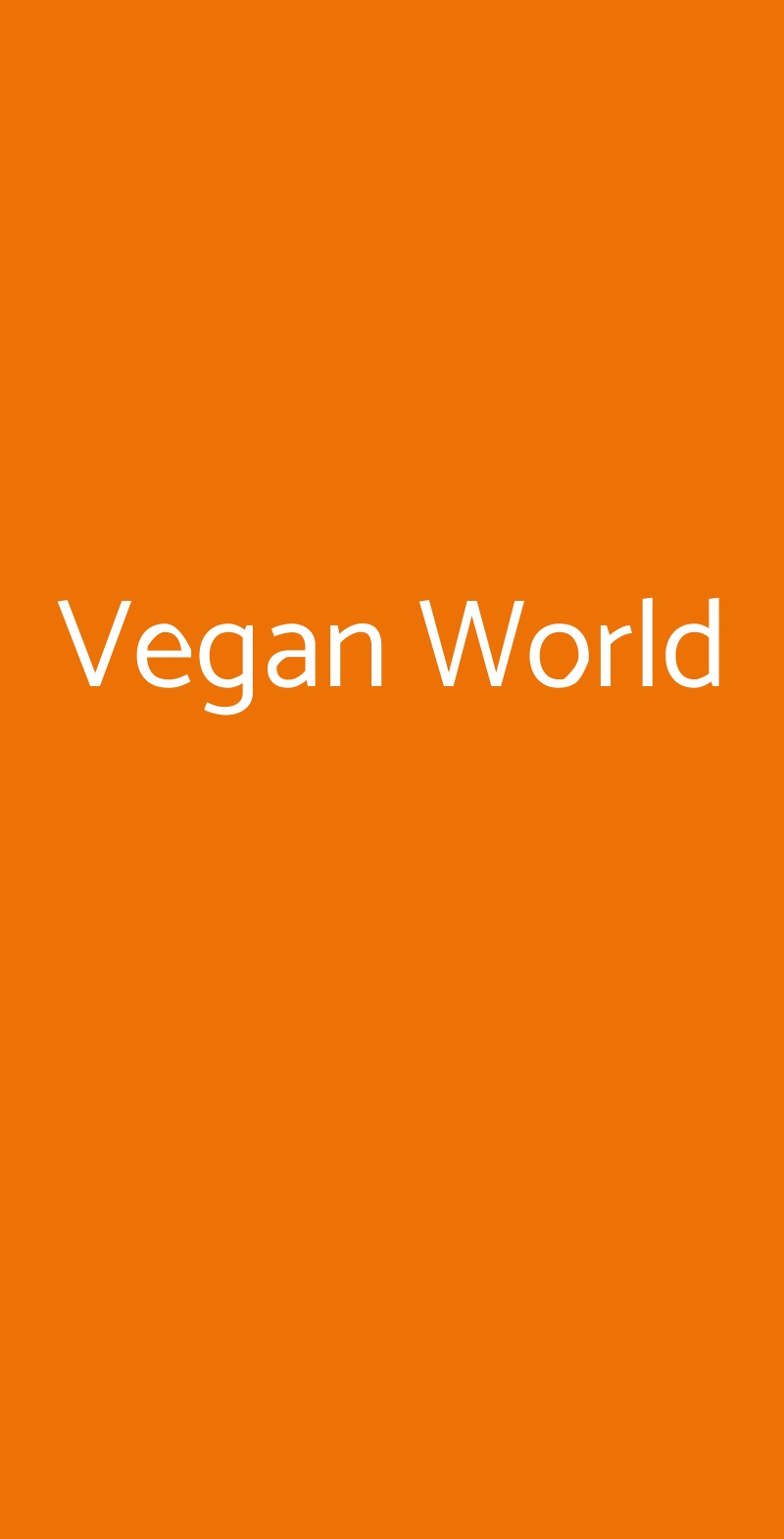 Vegan World Milano menù 1 pagina