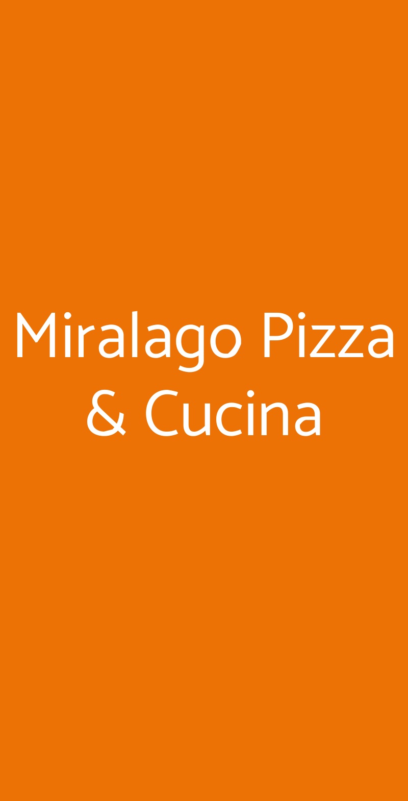 Miralago Pizza & Cucina Angera menù 1 pagina