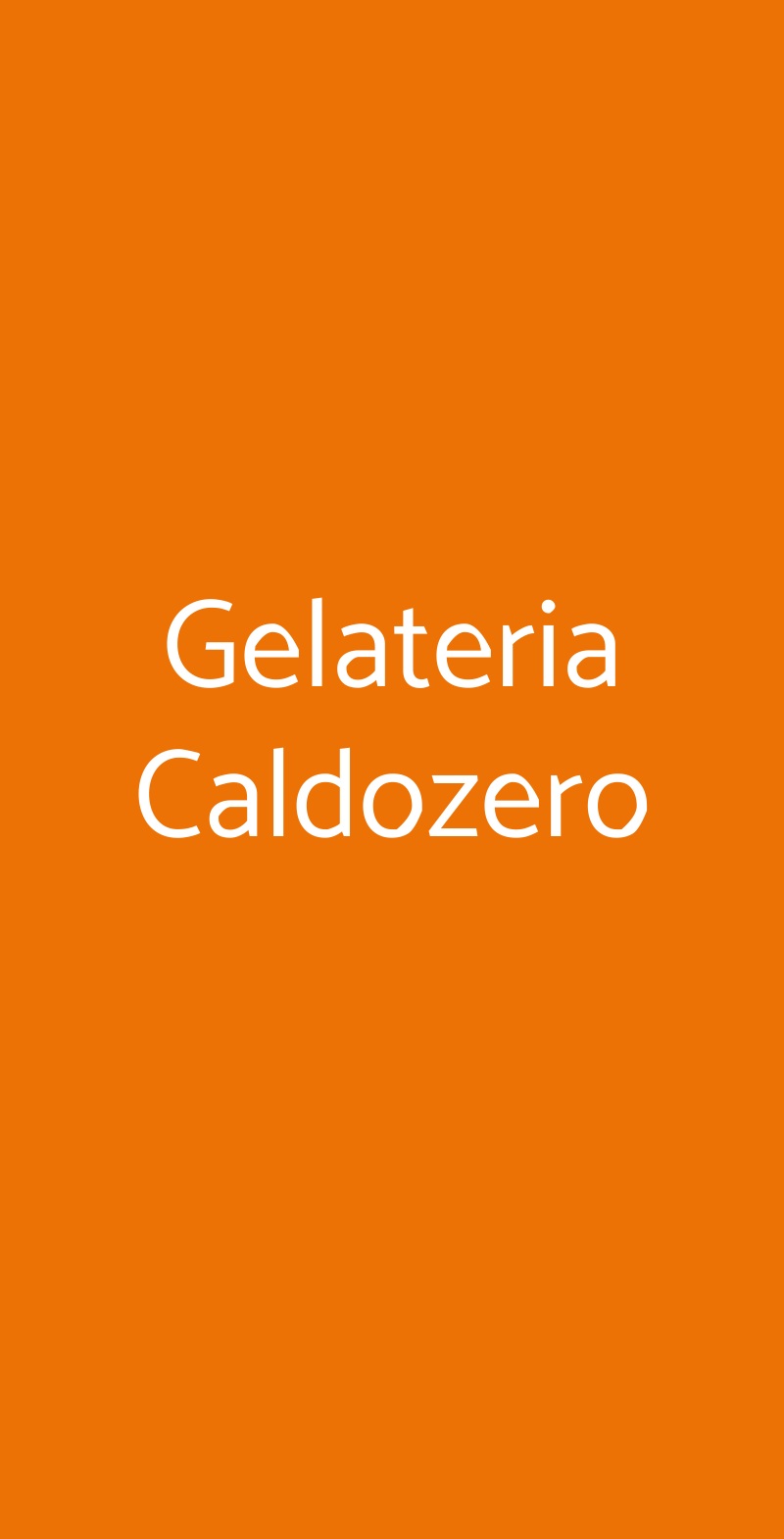 Gelateria Caldozero Milano menù 1 pagina