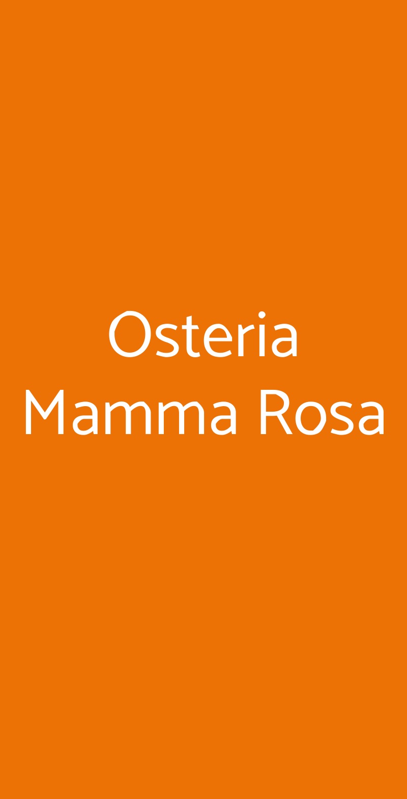 Osteria Mamma Rosa Milano menù 1 pagina