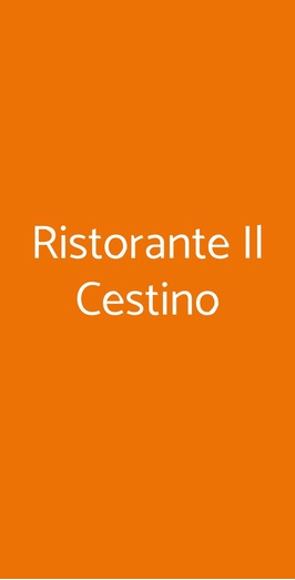 Ristorante Il Cestino, Milano