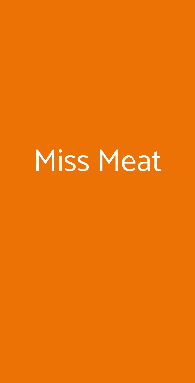 Miss Meat Milano menù 1 pagina