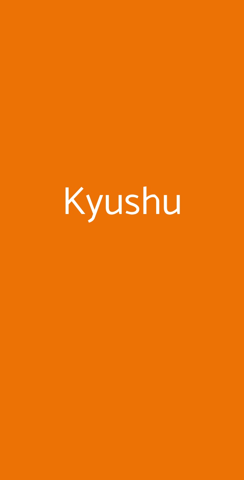 Kyushu Milano menù 1 pagina