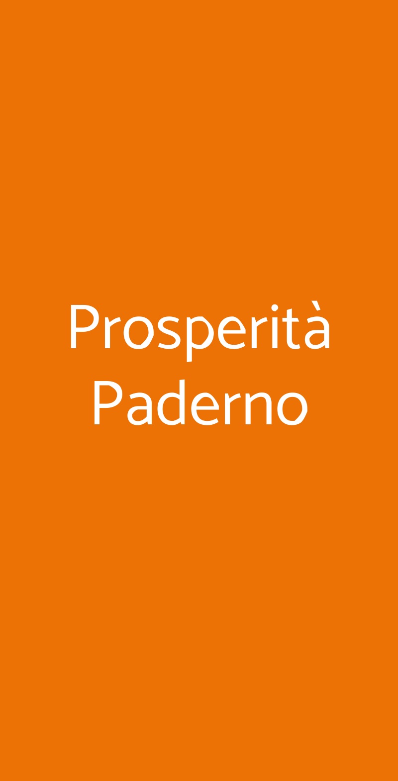 Prosperità Paderno Paderno Dugnano menù 1 pagina