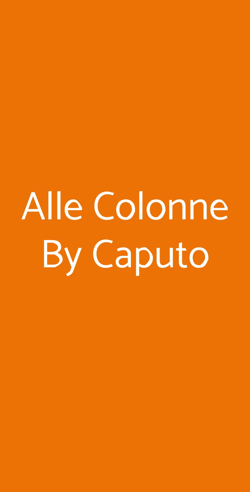 Alle Colonne By Caputo Milano menù 1 pagina