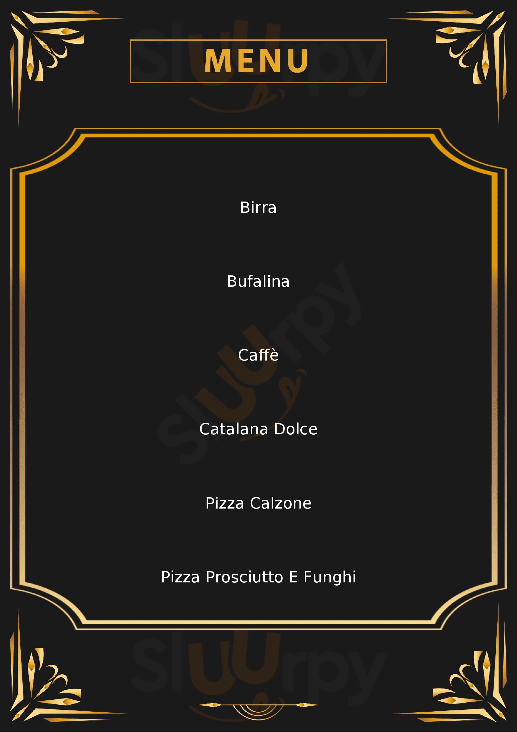 Pizzeria Sibilla Milano menù 1 pagina