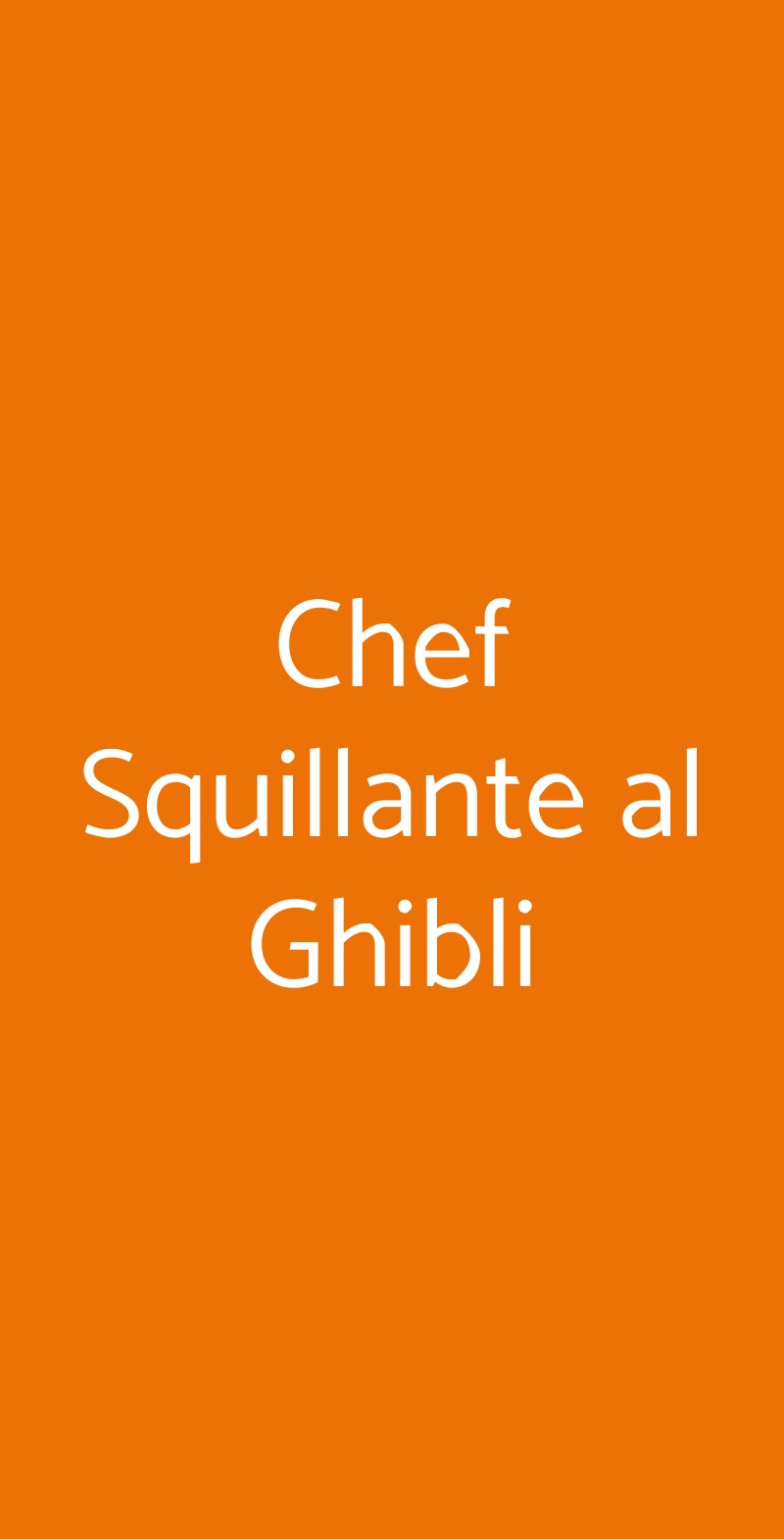 Chef Squillante al Ghibli Sorrento menù 1 pagina