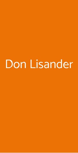 Don Lisander, Milano