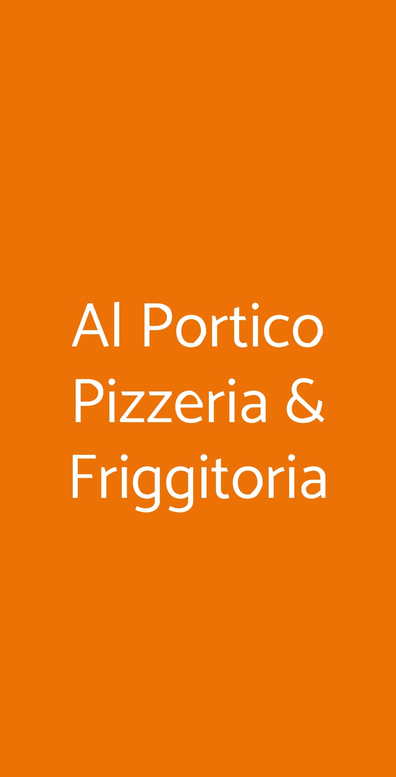 Al Portico Pizzeria & Friggitoria Zelo Buon Persico menù 1 pagina