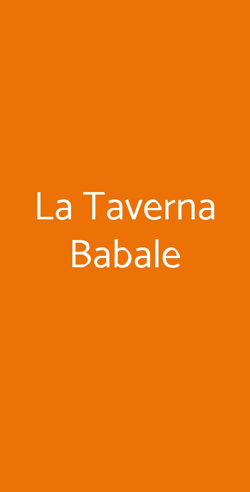 La Taverna Babale Scanzorosciate menù 1 pagina