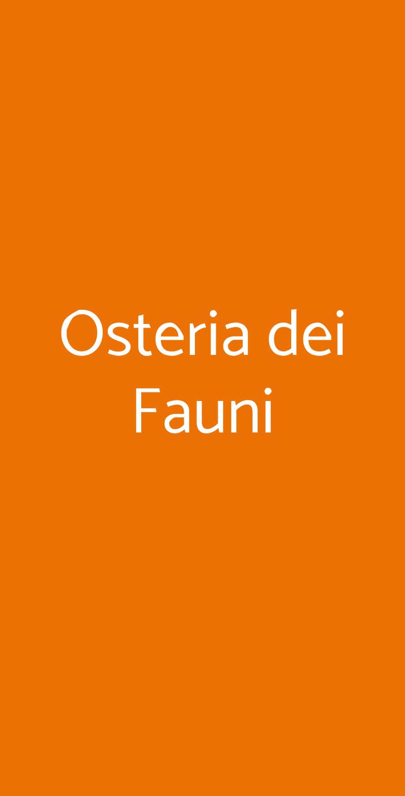 Osteria dei Fauni Segrate menù 1 pagina