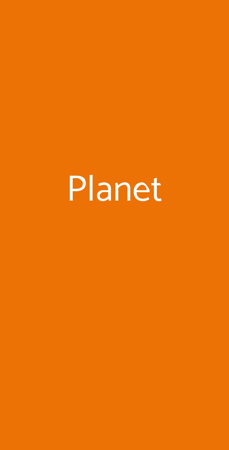 Planet Milano menù 1 pagina