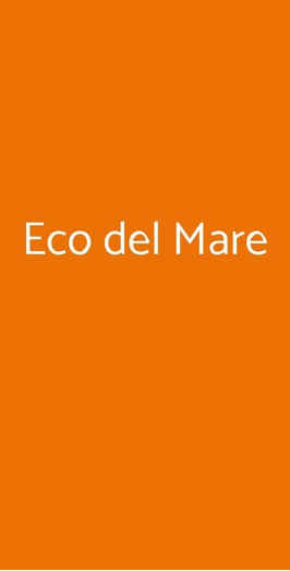 Eco Del Mare, Como