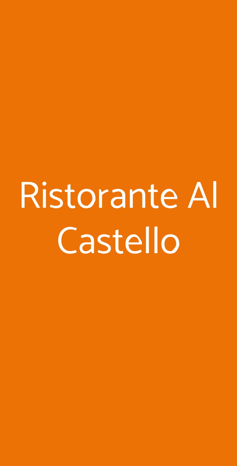 Ristorante Al Castello Luzzana menù 1 pagina