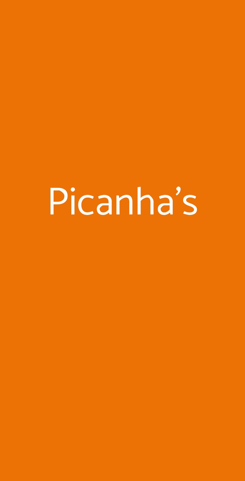 Picanha's Milano menù 1 pagina