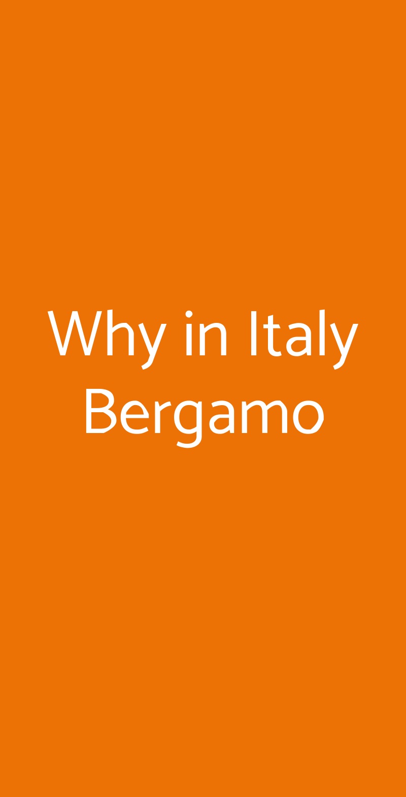 Why in Italy Bergamo Bergamo menù 1 pagina