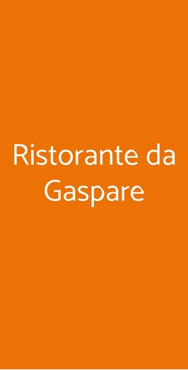 Ristorante Da Gaspare, Milano
