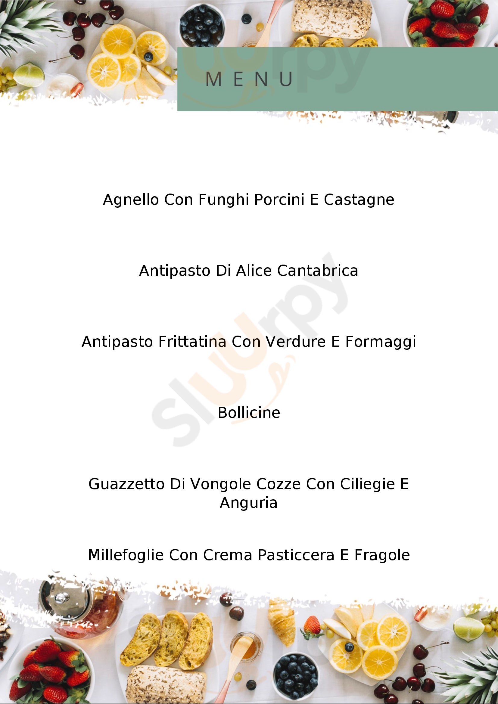 Il Fagus Cassano d'Adda menù 1 pagina