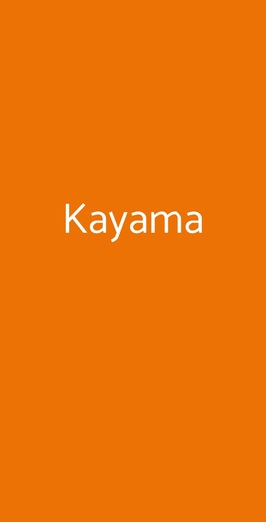 Kayama, Milano
