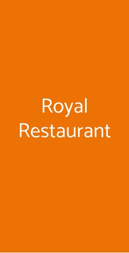 Royal Restaurant, Milano