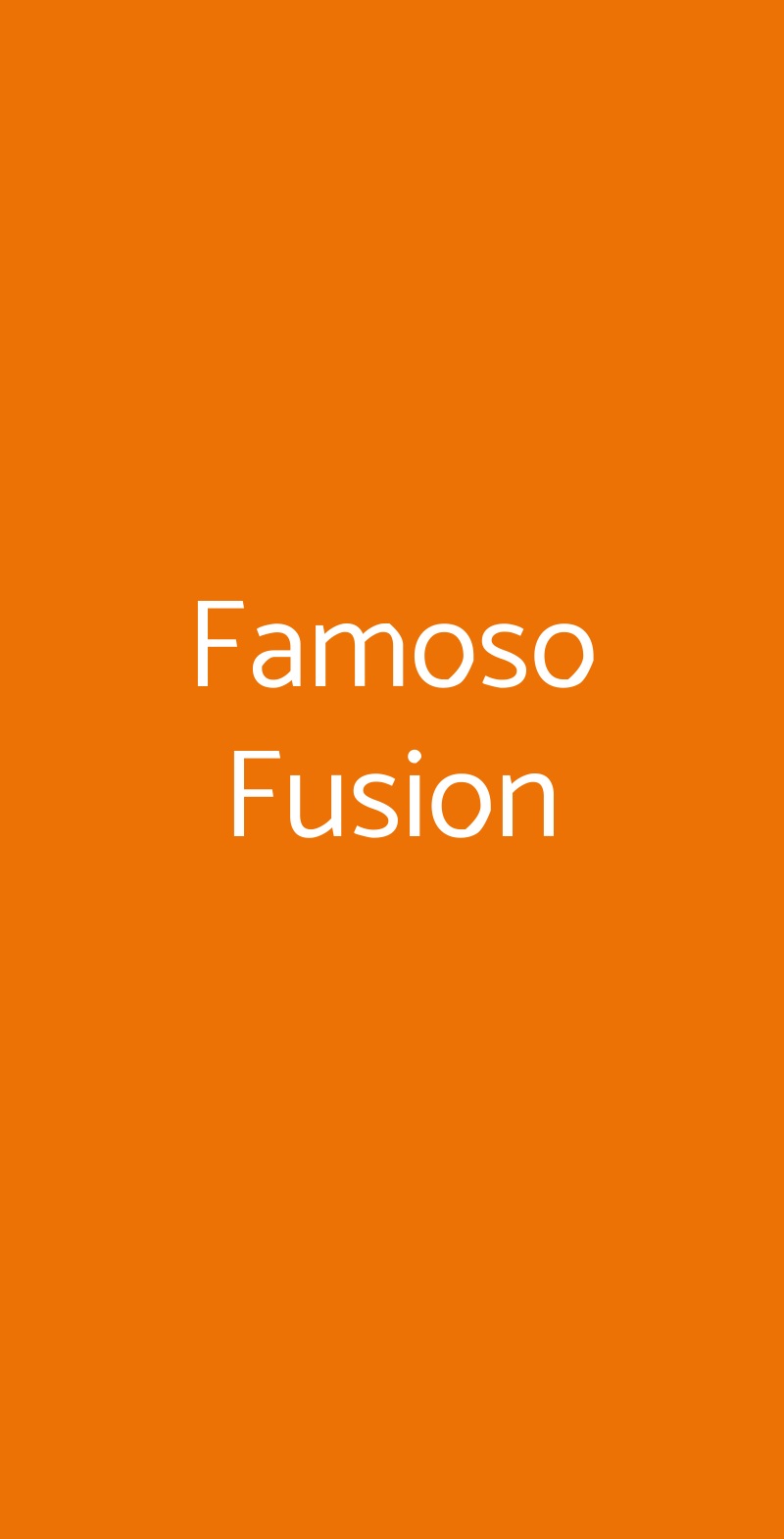 Famoso Fusion Milano menù 1 pagina