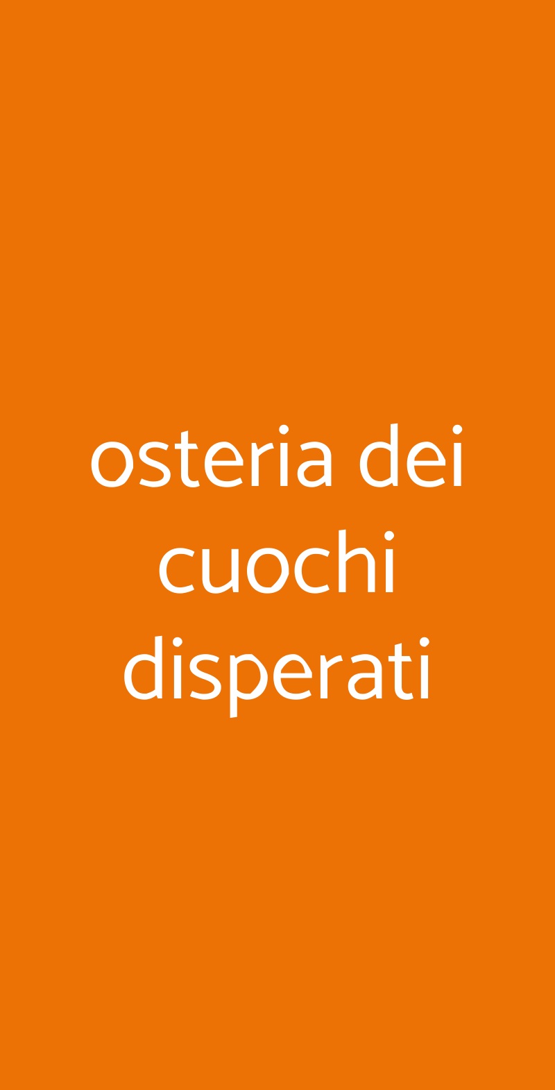 osteria dei cuochi disperati Seriate menù 1 pagina