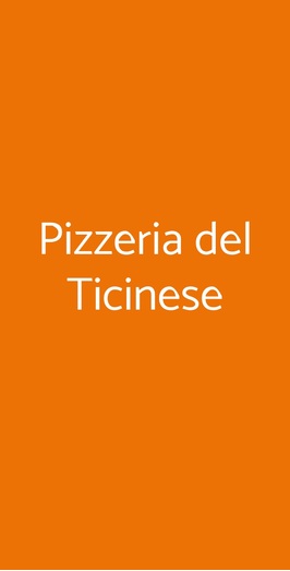 Pizzeria Del Ticinese, Milano