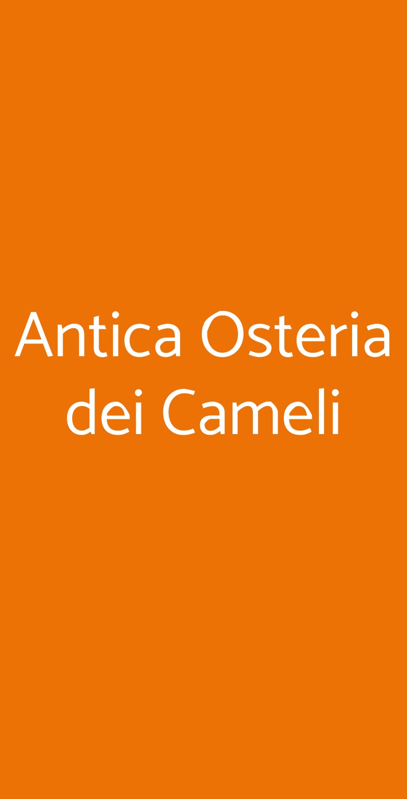 Antica Osteria dei Cameli Ambivere menù 1 pagina