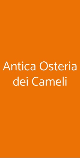 Antica Osteria Dei Cameli, Ambivere